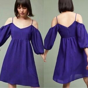 Anthropologie | Carina Open Shoulder Dress